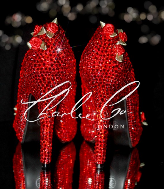 5 Scarlet Rose  Crystal Stilettos
