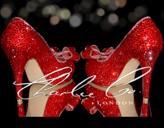 4.5 2018Ruby Red Crystal Heels