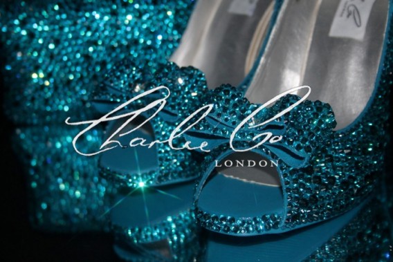 3  4 or 5 Blue Zircon Front Bow Crystal Shoes