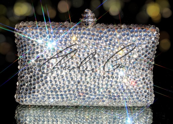 Glass Clear Crystal Clutch Bag